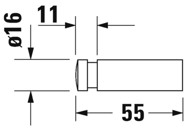 Duravit D-Code Крючок для полотенца подвесной, цвет: хром 0099041000