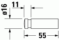 Duravit D-Code Крючок для полотенца подвесной, цвет: хром 0099041000