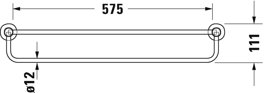 Duravit D-Code Полка для полотенец подвесная прямоугольная 65x22 см, цвет: хром 0099251000