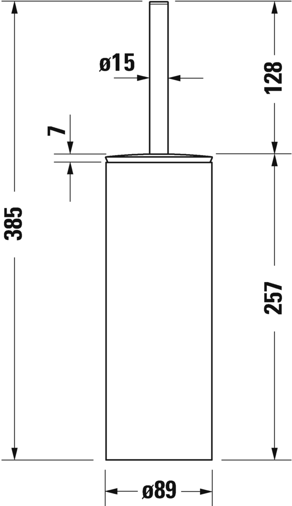 Duravit D-Code Ершик для туалета напольный, цвет: хром 0099281000