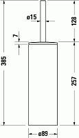 Duravit D-Code Ершик для туалета напольный, цвет: хром 0099281000