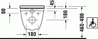 Duravit Starck 3 Унитаз для инвалидов подвесной 37x70x35,5h см, цвет: белый 2203090000