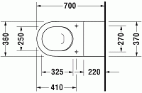Duravit Starck 3 Унитаз для инвалидов подвесной 37x70x35,5h см, цвет: белый 2203090000