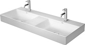 Duravit DuraSquare Раковина двойная подвесная на 2 отверстия 120х47x14,5h см, цвет: белый 2353120041