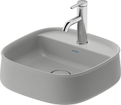 Duravit Zencha Раковина накладная на 1 отв. 42х42x14h см, цвет: серый шелковисто-матовый 2374426771