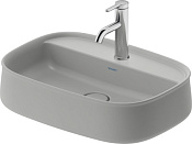 Duravit Zencha Раковина накладная на 1 отв. 55х39x14h см, цвет: серый шелковисто-матовый 2374556771