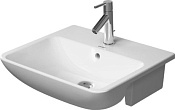 Duravit Me by Starck Раковина полувстраиваемая на 1 отверстие 55х45,5x18h см, цвет: белый 3785500001