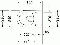Duravit Starck 3 Унитаз безободковый подвесной 36,5x54x37,5h см, цвет: белый 25270900001