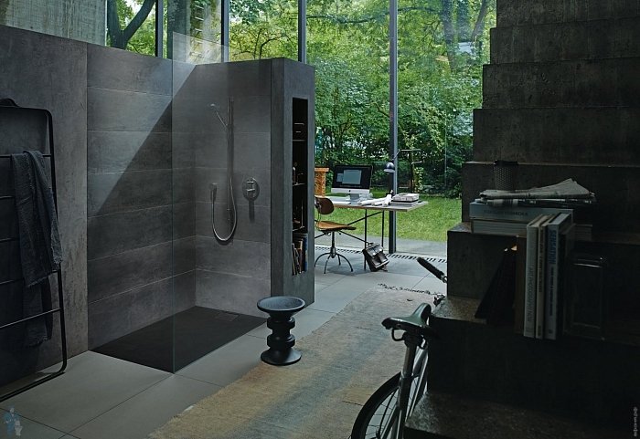 Duravit Stonetto Душевой поддон 90х90x5h см, цвет: бетон 720146180000000