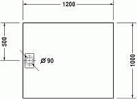 Duravit Stonetto Душевой поддон 120х100x5h см, цвет: песочный 720168480000000
