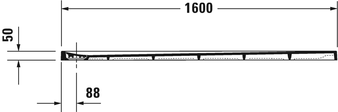 Duravit Stonetto Душевой поддон 160х90x5h см, цвет: антрацит 720218680000000