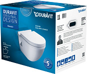 Duravit Starck 3 Унитаз подвесной с сиденьем 36,5x54x35,5h см, цвет: белый 42000900A1