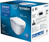 Duravit Starck 3 Унитаз подвесной с сиденьем 36,5x54x37,5h см, цвет: белый 42250900A1