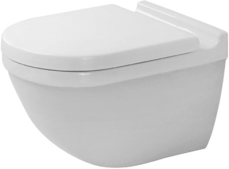 Duravit Starck 3 Унитаз подвесной с сиденьем Rimless 36,5x54x37,5h см, цвет: белый 45270900A1