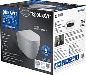 Duravit Me by Starck Унитаз подвесной с сиденьем Rimless 37x48x35h см, цвет: белый 45300900A1