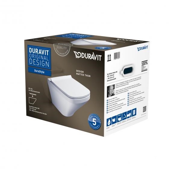 Duravit DuraStyle Унитаз подвесной с сиденьем 37x54x34,5h см, цвет: белый 45520900A1