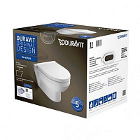 Duravit DuraStyle Унитаз безободковый подвесной с сиденьем 36,5x54x35h см, цвет: белый 45620900A1