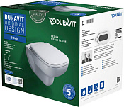 Duravit D-Code Унитаз подвесной с сиденьем Rimless 35,5x54,5x36h см, цвет: белый 45700900A1