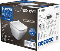 Duravit DuraStyle Унитаз подвесной с сиденьем Rimless 37x48x35,5h см, цвет: белый 45710900A1