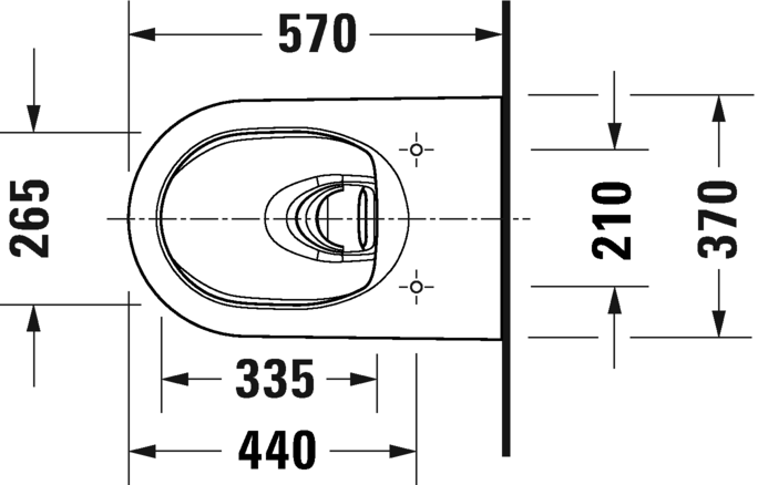 Duravit Me by Starck Унитаз безободковый подвесной с сиденьем 37x57x36h см, цвет: белый 45790920A1