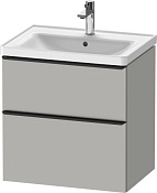 Duravit D-Neo Тумба под раковину с 2-мя ящ. 63,4x45,2x62,5h см, цвет: бетонно-серый мат. DE435400707