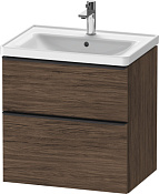 Duravit D-Neo Тумба под раковину с 2-мя ящ. 63,4x45,2x62,5h см, цвет: орех темн. DE435402121