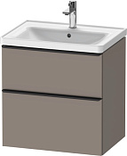 Duravit D-Neo Тумба под раковину с 2-мя ящ. 63,4x45,2x62,5h см, цвет: базальт мат. DE435404343