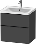 Duravit D-Neo Тумба под раковину с 2-мя ящ. 63,4x45,2x62,5h см, цвет: графит мат. DE435404949