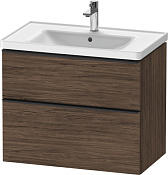 Duravit D-Neo Тумба под раковину с 2-мя ящ. 78,4x45,2x62,5h см, цвет: орех темн. DE435502121