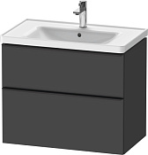 Duravit D-Neo Тумба под раковину с 2-мя ящ. 78,4x45,2x62,5h см, цвет: графит мат. DE435504949