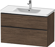 Duravit D-Neo Тумба под раковину с 2-мя ящ. 98,4x45,2x62,5h см, цвет: орех темн. DE435602121