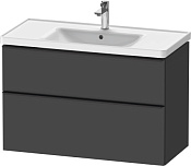 Duravit D-Neo Тумба под раковину с 2-мя ящ. 98,4x45,2x62,5h см, цвет: графит мат. DE435604949