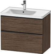 Duravit D-Neo Тумба под раковину с 2-мя ящ. 78,4x45,2x62,5h см, цвет: орех темн. DE435702121