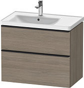 Duravit D-Neo Тумба под раковину подвесн. с 2-мя ящ. 78,4x45,2x62,5h см, цвет: дуб терра DE435703535