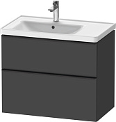 Duravit D-Neo Тумба под раковину с 2-мя ящ. 78,4x45,2x62,5h см, цвет: графит мат. DE435704949