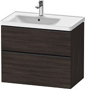 Duravit D-Neo Тумба под раковину с 2-мя ящ. 78,4x45,2x62,5h см, цвет: каштан темн. DE435705353