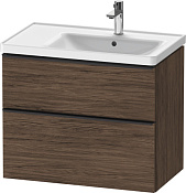 Duravit D-Neo Тумба под раковину с 2-мя ящ. 78,4x45,2x62,5h см, цвет: орех темн. DE435802121