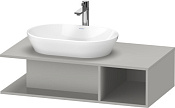 Duravit D-Neo Тумба под раковину слева подвесная 100x55x26h см, цвет: бетонно-серый мат. DE492900707