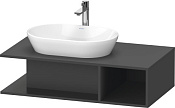 Duravit D-Neo Тумба под раковину слева подвесная 100x55x26h см, цвет: графит матовый DE492904949