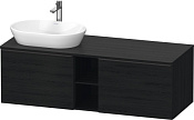 Duravit D-Neo Тумба под раковину слева с 2-мя ящ. 140x55x45,9h см, цвет: дуб черный DE4950L1616