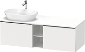 Duravit D-Neo Тумба под раковину слева 140x55x45,9h см, цвет: Gres Pietra Grey Opaco DE4950L1818