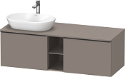 Duravit D-Neo Тумба под раковину слева с 2-мя ящ. 140x55x45,9h см, цвет: базальт мат. DE4950L4343