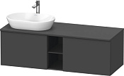 Duravit D-Neo Тумба под раковину слева с 2-мя ящ. 140x55x45,9h см, цвет: графит мат. DE4950L4949