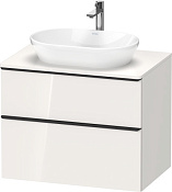 Duravit D-Neo Тумба под раковину подвесная с 2-мя ящ. 80x55x64,4h см, цвет: белый глянц. DE496702222