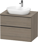 Duravit D-Neo Тумба под раковину подвесная с 2-мя ящ. 80x55x64,4h см, цвет: дуб терра DE496703535