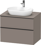 Duravit D-Neo Тумба под раковину подвесная с 2-мя ящ. 80x55x64,4h см, цвет: базальт мат. DE496704343