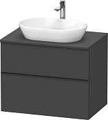 Duravit D-Neo Тумба под раковину подвесная с 2-мя ящ. 80x55x64,4h см, цвет: графит мат. DE496704949