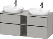 Duravit D-Neo Тумба под две раковины 140x55x64,4h см, цвет: бетонно-серый мат. DE4970B0707