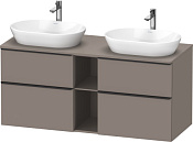 Duravit D-Neo Тумба под две раковины с 4-мя ящ. 140x55x64,4h см, цвет: базальт мат. DE4970B4343