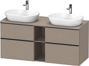 Duravit D-Neo Тумба под две раковины подвесная с 4-мя ящиками 140x55x64,4h см, цвет: лен DE4970B7575